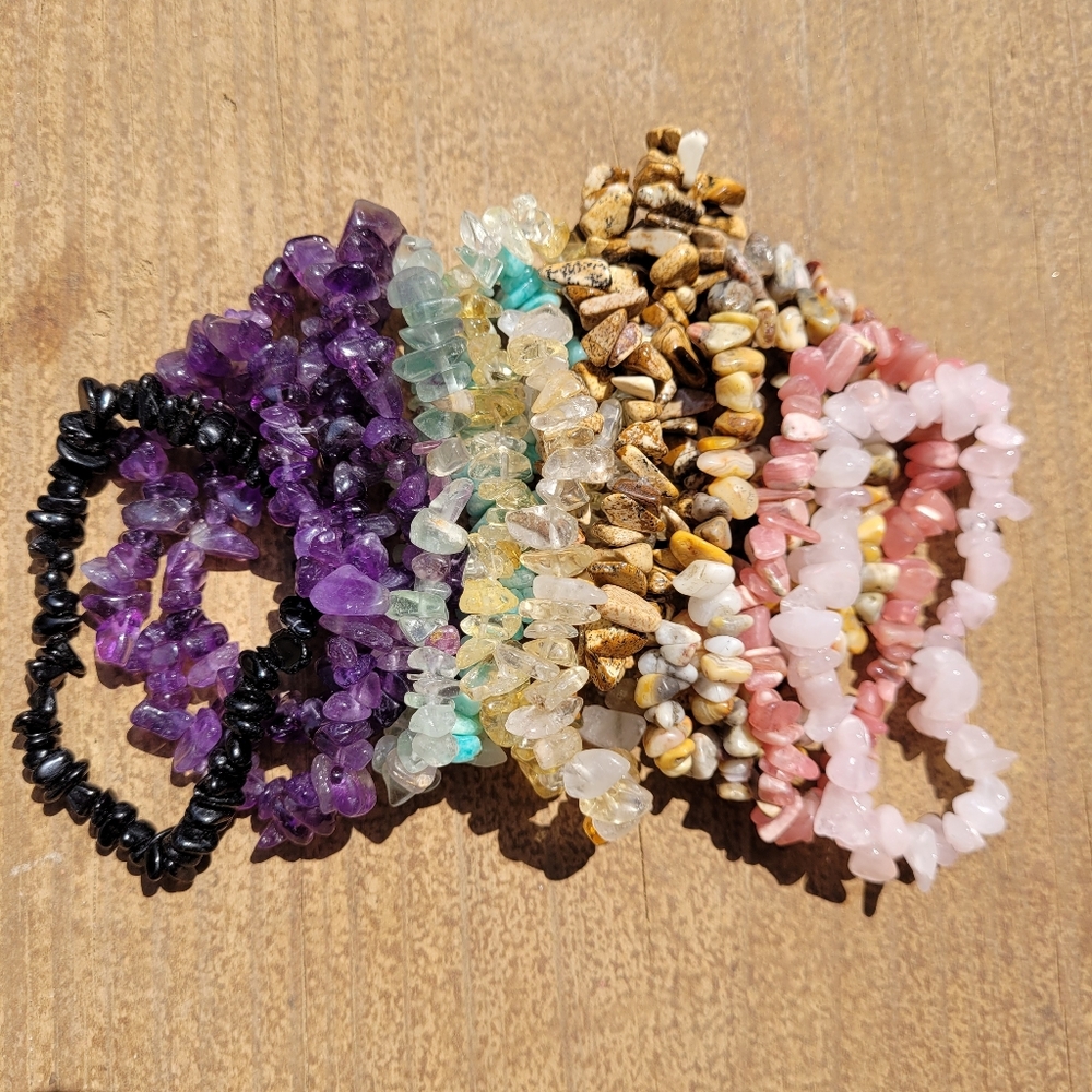 Picture Jasper Crystal Chip Bracelet